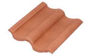 Цементно-песчаная черепица рядовая Sea Wave красный эконом