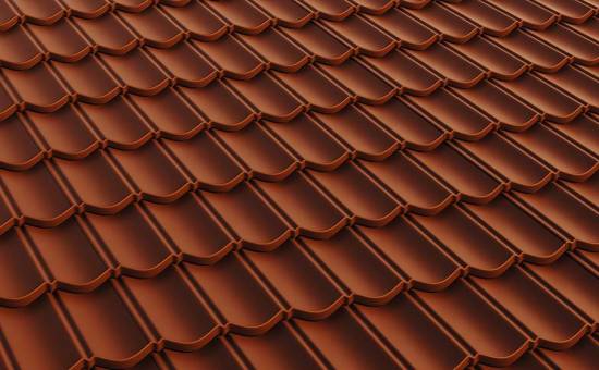 Композитная черепица рядовая AeroDek Уникум, цвет Терракота (32)