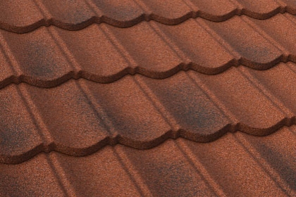 Композитная черепица рядовая Decra Classic античный красный