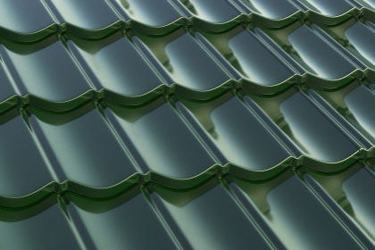 Композитная черепица рядовая Decra Элеганс Зеленый глянец