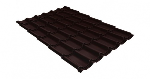 Металлочерепица классик 0,5 Satin RAL 8017 шоколад