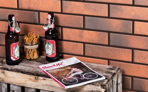Фасадная клинкерная плитка Cerrad Retro Brick Chili, 245x65x8 мм