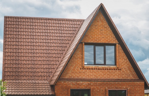 Металлочерепица классик GL 0,5 Atlas RAL 7024 мокрый асфаль